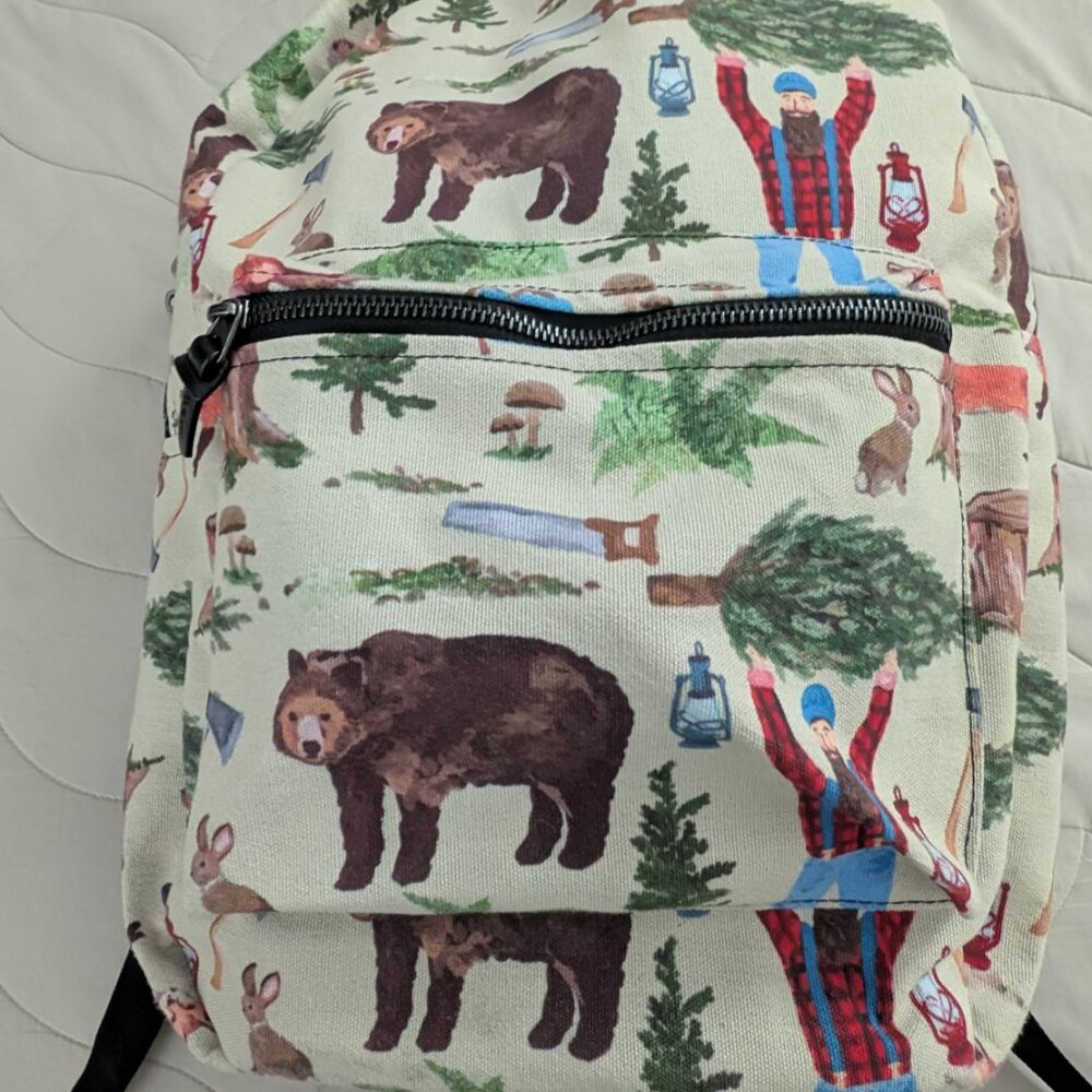 Society6 Lumberjack Graphic School Backpack